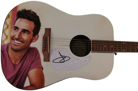 Akeејк Овен потпиша автограм со целосна големина еден-на-еден вид обичај Гибсон епифон акустична гитара w/ James Spence JSA Автентикација-Country