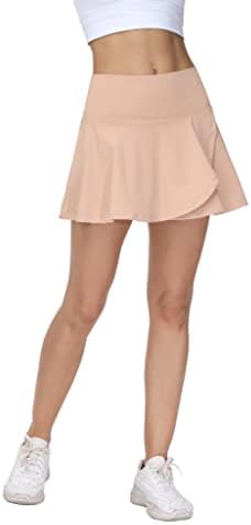Мили Роуз тениски здолништа - Симпатична голф Скот - здолниште со високи половини со должини и џеб на топката