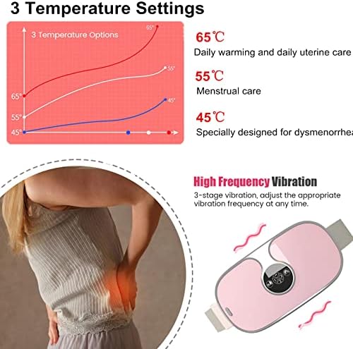 Менструална подлога за греење, преносни влошки за греење на грчеви, брз период за греење на болки во период со 3 режими на топлина