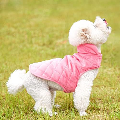 Симпатична облека за кучиња за средни кучиња момче зимско топло волна кучиња елек симпатична розова облека милениче куче џемчка јакна за кучиња облека затворено м