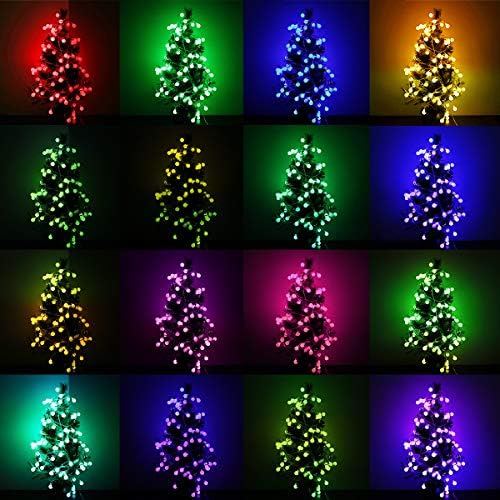 Промена на боја на LED LED Божиќни светла 50ft Twrink String Lights со далечински управувач 32 режими Lightings USB Внатрешна декоративна