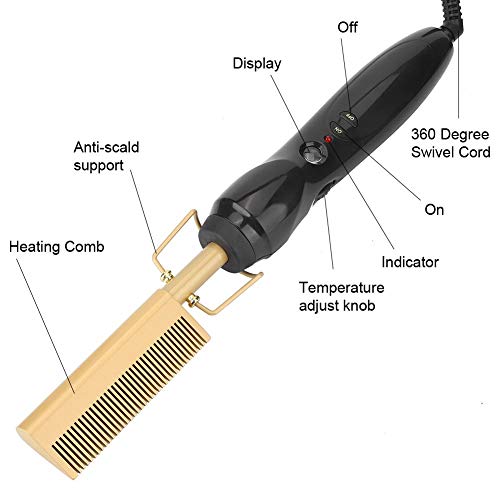 Топол чешел електричен зацрвнувач, легура електрична топла зацрвстување четка за топлина, притискање на чешел, чешел за коса, дигитален