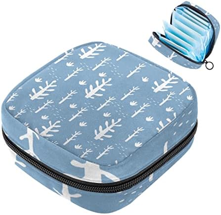 Светло сина шема, торбичка за периоди, торби за периоди за тинејџери, санитарна торба за складирање на салфетки за женски производи