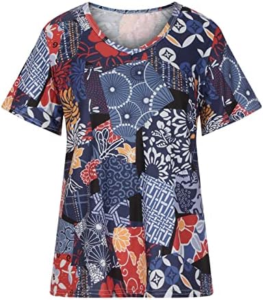 Летен есенски врвен женски краток ракав 2023 облека y2k длабока v врат памук графички бренд Топ кошула за дами SW SW
