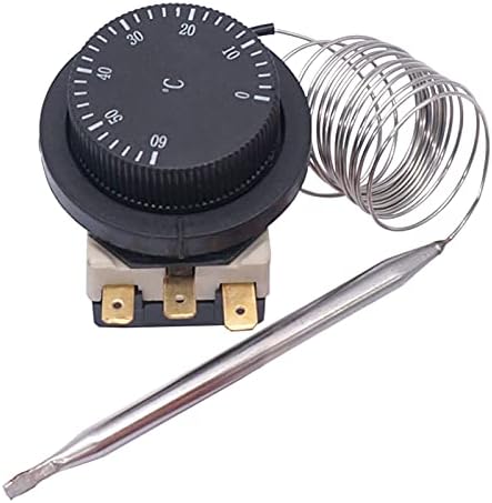 WTUKMO 1NC 1NO 250V/380V 16A 0-60 ℃ Контрола на температурата прекинувач на температурата Капиларен термостат Контролиран Сензор за контроли