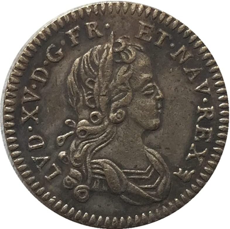 1719 Француски Монети Чист Бакар Сребро Позлатени Антички Сребрен Долар монети Ракотворби Колекција може Да Удар
