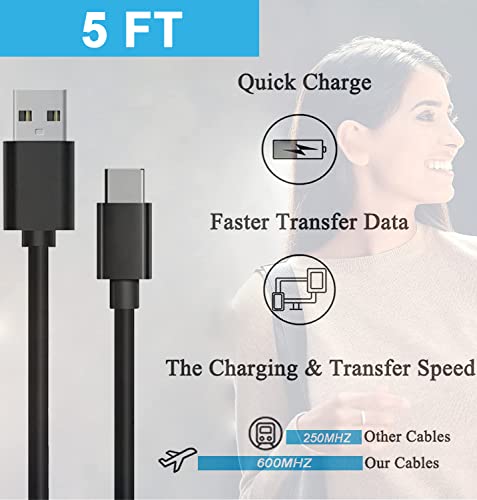 Кабел за полнење на полнач со USB Type C за New Jitterbug Flip 2 и New Jitterbug Lively Smart 3 -