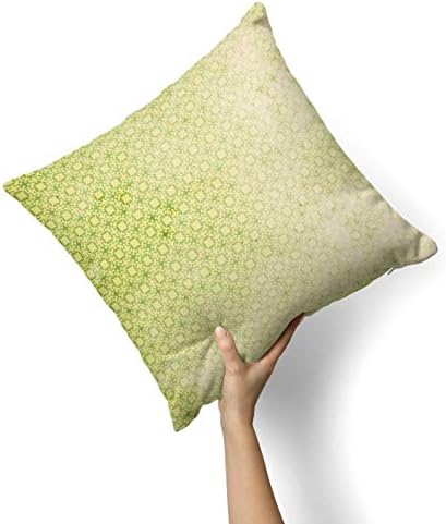 Iirov светло зелена гранџ микро квадратна шема - обичај украсен украсен украс за внатрешни работи или отворено фрлање перница за софа, кревет