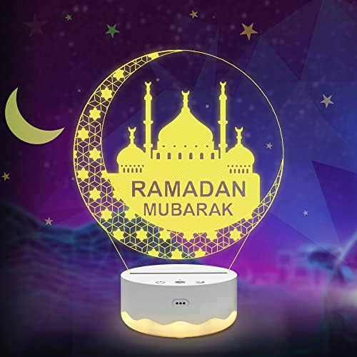 Декорацијата на Рамазан Мубарак, исламот Еид Рамазан светлина предводена со далечински трепкање на 16 бои, подароци од Рамазан