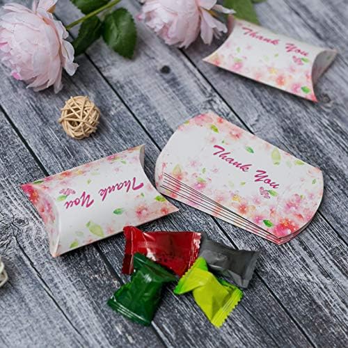 Samanter 50pack хартија за подароци за перници кутии цветни бонбони чоколадо подароци за пакување торбичка торбичка за пита за свадбени