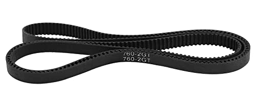 Qjaiune GT2 Timing Belt 760mm Црн когниран гума за подесување на ременот 6мм Cog Drive Belt за 3Д печатачи