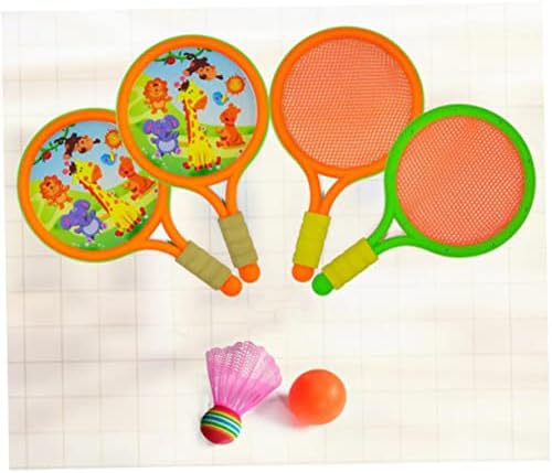 Clispeed 2pcs пластични рекети за играње играчки на отворено топки деца тенис смешни спортски бадминтон игра играчки играчки