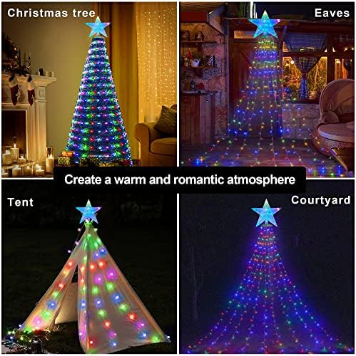 Клиренс за Божиќни украси Silverabbit, Божиќни жици на жици [без дрво], Божиќни украси за 7 -ти или повисока елка, 20 ленти 380 LED