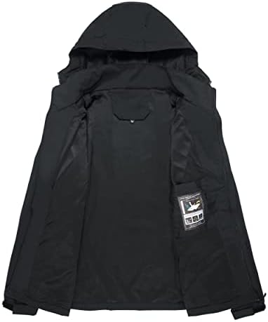 Машка лесна водоотпорна јакна за дожд во хикевитанг, школка со качулка со качулка на отворено, пешачење за ветерници за ветерници