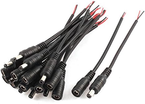 AEXIT 20 компјутерски додатоци за аудио и видео додатоци CCTV Security DC Cableенски кабел за напојување 5,5 mm конектори и адаптери