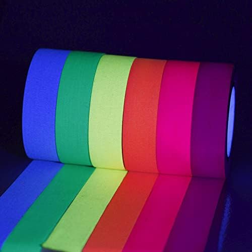 Vhоме 5м DIY крпа Флуоресцентни ленти со обележување на лента со лента со лента за фотографска лента/самолеплива сјај во темната светлечка