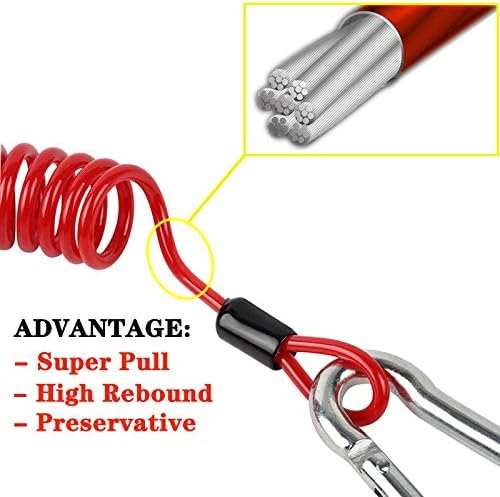 Кабел за приколка DPEI XUAN, кабел за сопирачки за приколка, RV не'рѓосувачки челик пролетен влечен жица, жица со тешки челици се