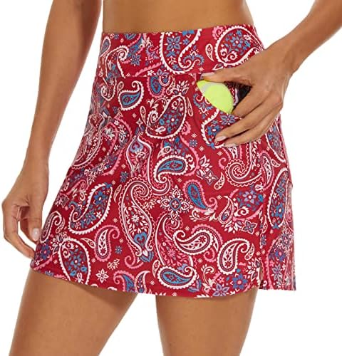Moteepi 16 Голф здолниште за женски тенис здолниште со 4 џебови со високи здолништа со атлетски скелети