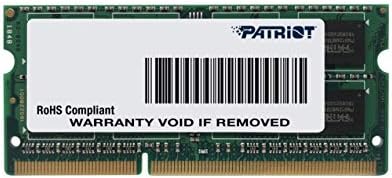 Патриот 1.35 V 4GB DDR3 1600MHz PC3 - 12800 CL11 Sodimm Меморија PSD34G1600L2S