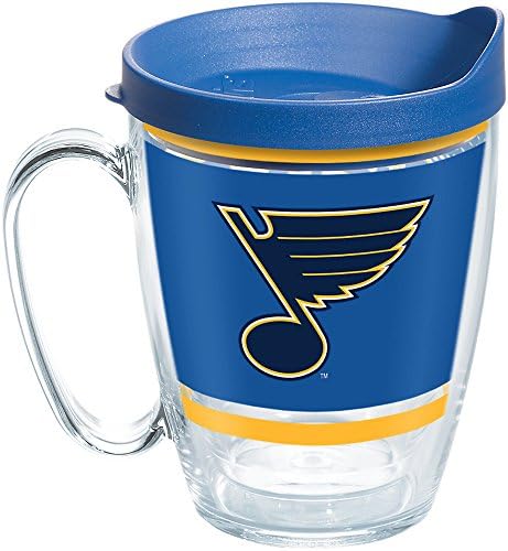 Тервис направен во САД Двоен wallид NHL Сент Луис блуз изолиран чаша за тумблер ги чува пијалоците ладни и жешки, кригла 16oz,