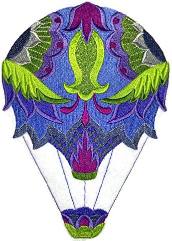 Прекрасен сопствен балон [Cool Breeze Jacobean Balloon] Везено железо на/шива лепенка [5,86 x 8.26] направено во САД]