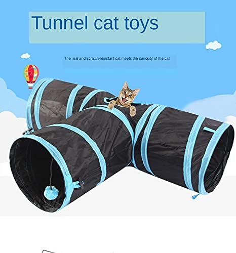 MSHENG склопувачки тринасочен тунел за мачки играчки водоотпорни загатки цевки мачиња играчки еко-пријателски драпан едукативен производ за