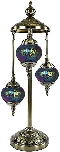 Silverfever Moroccan Lamps Mosaic Turky Larm Шарени рачно изработени стаклени фенери 30 високи 12 сијалички затворени
