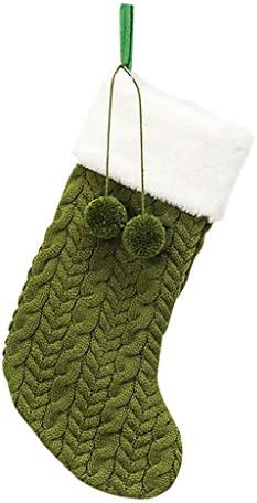 Мини карирани божиќни чорапи за порибување манжетни за порибување со кадифен декор за домашни украси на патот повторно украс