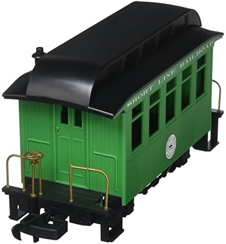 Bachmann Industries li'l големи превозници тренер g-скала кратка линија железничка пруга со зелен/црн покрив, голем