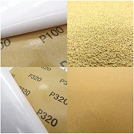 Zsblxhhjd Абразивна шкурка PSA/Binder Gold Sandpaper - 6 150 mm тркало алумина од 60 до 1000 решетки за полирање и мелење
