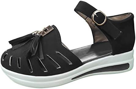 Msaikric обични летни сандали за жени 2022 голи страшен сандал тинејџерски клин платформи за платфонски чевли од сандали
