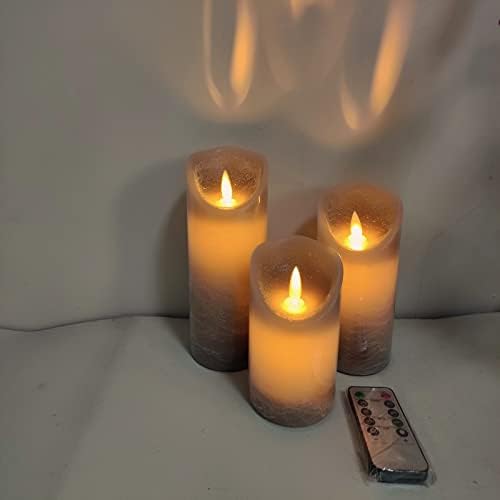 Yewamia Flamless свеќи во затворен водоотпорен далечински свеќи батерија управувани со водоотпорни треперење со далечински управувачи