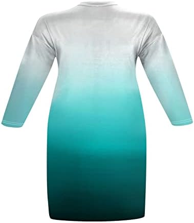 COTECRAM плус фустан со големина за жени обичен долг/краток ракав летен маица фустани моден лабав миди фустан со џебови