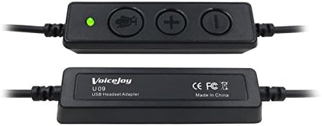 Goessoy USB адаптер компатибилен со која било жива слушалка на Plantronic или VoiceJoy со QD и вклучува контрола на јачината