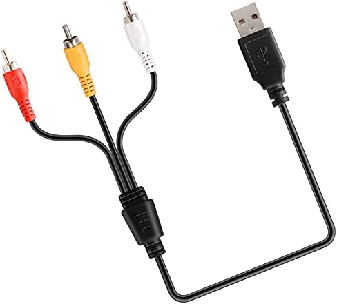 Yeworth USB до 3RCA кабел, 1,5M USB машко до 3 RCA машки Jackек Сплитер Аудио Видео АВ композитен адаптер кабел за USB-телевизори и компјутери