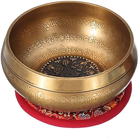 UXZDX Медитација за пеење сад извикувајќи чинија будистичка чинија за звук дрвен облицит мат бакар рачно изработени занаети
