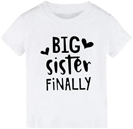 Бебе девојки Сестра маица браќа и сестри што одговараат на облеката голема сестра повторно, конечно, врвови на врвот на новороденчето, новата
