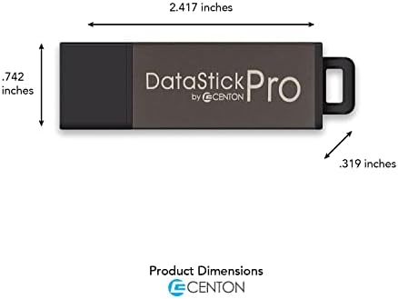 Centon Datastick Pro USB 2.0 Flash Drive 64 GB x 5, сива