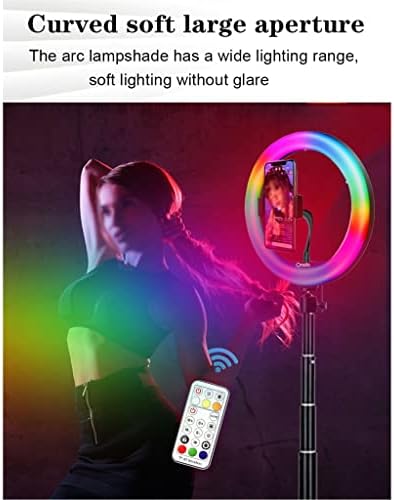 ZLXDP 10 Инчен RGB Прстен Светло Со Далечински LED Фотографски Прстен Светлина Selfie Статив Со Штанд