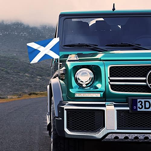 Шкотско знаме со знаме со знаме 12 x 18 инчи двострана автомобилска прозорец знаме на отворено автомобилски декор банер