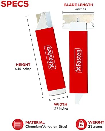 Xfasten Засилена лента за пакување на хартија од гуми, пакет од 2,75 инчи x 375 стапки со секач за влечење со кутии со безбедносен стругалка
