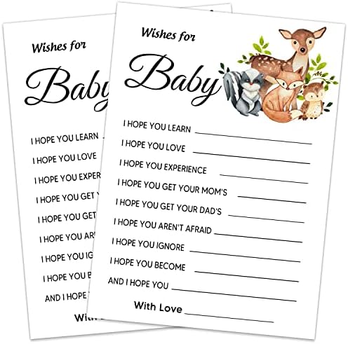 Картички за игри за туширање за бебиња, сафари животни посакува картичка за игра за бебиња за забава за туширање за бебиња ， смешен