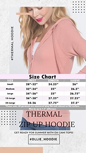 Оли Арнс женски термички долги худи -зип -јакна џемпер врвови