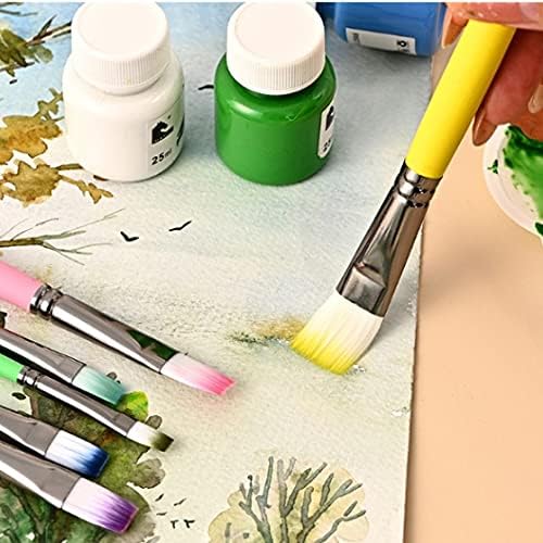 SDGH 24PCS најлонска коса дрвена рачка со акварели бои четки за пенкало за мелење четка за чистење на четка за масло од масло акрилно сликарство