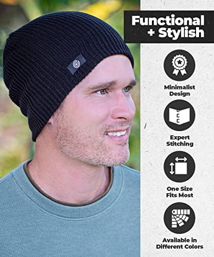 Revovy Soft Warm Beanie - привлечен лесен материјал - тенок вклопување за шлемови или дуксери