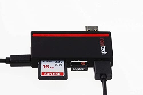 Navitech 2 во 1 лаптоп/таблет USB 3.0/2.0 Hub адаптер/микро USB влез со SD/Micro SD -читач на картички компатибилен со Asus Zenbook S 13 OLED