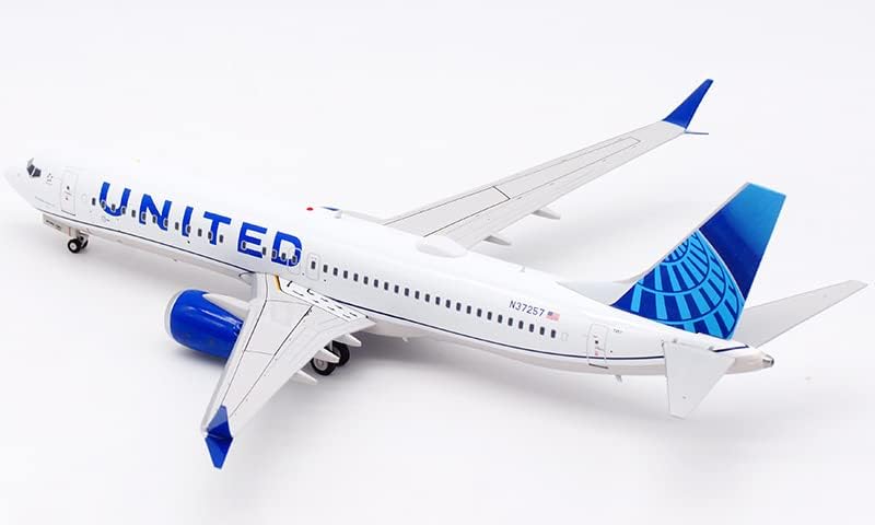 Inflate United Airlines за Boeing 737-8Max N37257 1/200 Diecast Aircraft претходно изграден модел