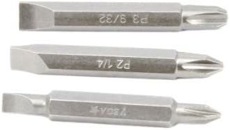 Forney 70891 Doubleed Bit Slotted и Phillips Combo Pack, 3-парчиња