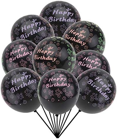 Партикиндом 100 ПАРЧИЊА 12 - инчен Задебелени Црни Балони Роденден Балони Партија За Роденден