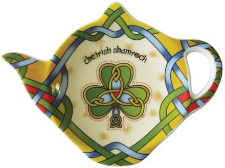 Кралската Тара Шамрок Сет на 1 Ирски Шамрок Кригла &засилувач; 1 Држач Чај Торба Спакувани Ирски Ткаат Кутија